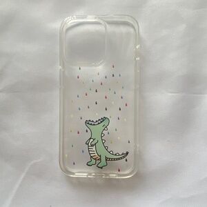 Case Compatible with iPhone 15 Case Clear with Rainbow Dinosaur